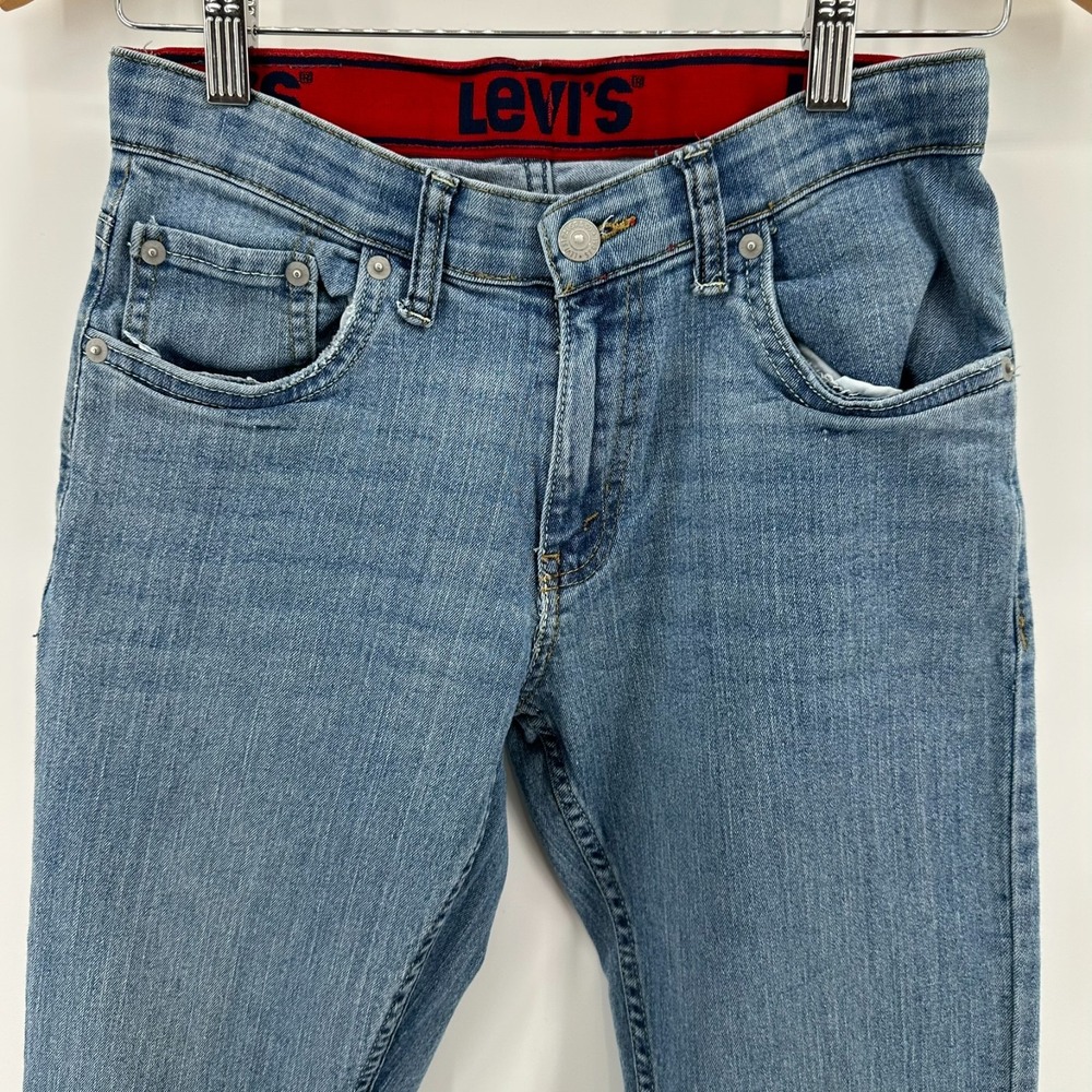 Levi's 511 Jeans Boys 16 Reg Blue Denim Straight Slim Fit Waistband Stretch